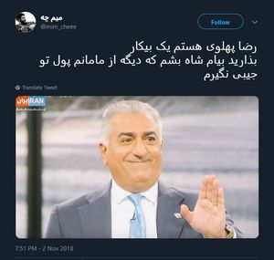 واکنش جالب یک کاربر به منابع مالی ربع پهلوی