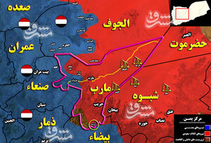 آخرین تحولات میدانی یمن پس از شکست فتنه «یاسر العواضی» / ترمز ائتلاف سعودی در جنوب استان مأرب کشیده شد  + نقشه میدانی و عکس
