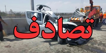 ۳۵ مصدوم در تصادف اتوبوس با کامیونت+اسامی