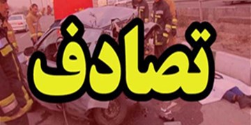 2 مصدوم در تصادف اتوبوس و کامیون