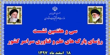 سی و هفتمین نشست روسای پارک‌های علم و فناوری کشور فردا برگزار می‌شود