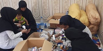 تداوم خدمت‌رسانی کادر درمانی دانشگاه آزاد قم به سیل‌زدگان