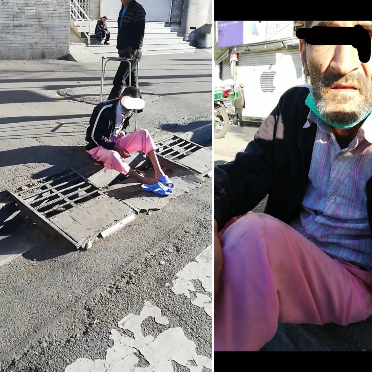 رها شدن یک بیمار در مرکز کرج با لباس بیمارستان