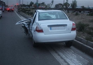 لغزندگی جاده ها جان راننده تیبا را گرفت