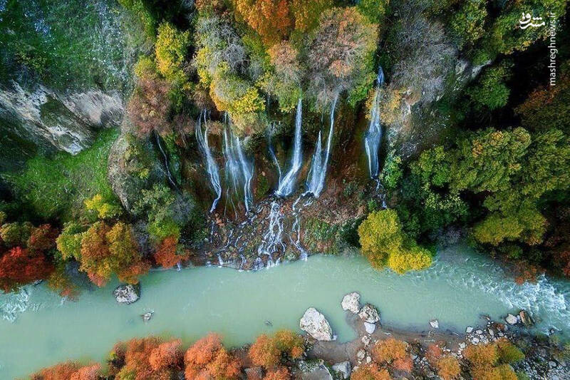 نمایی دیدنی از آبشار بیشه لرستان