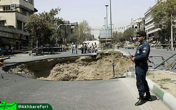 نشست زمین در اتوبان «نواب»