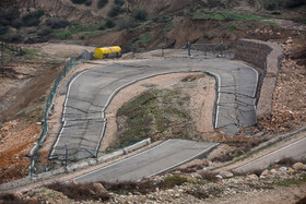 پیشروی رانش زمین در روستای حسین آباد کالپوش