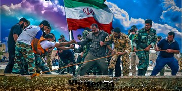 برپایی پل شناور در خوزستان توسط ارتش+ویدئو